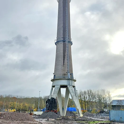 Sprengung Kesselhaus, DeNoX & Schornstein Gemeinschaftskraftwerk Kiel - Bild 2