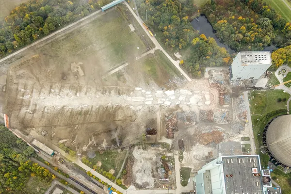 Sprengung Schornstein Werne/Stockum