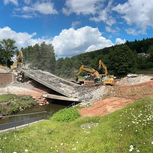 Sprengung Talbrücke Bad König/Zell - Bild 7