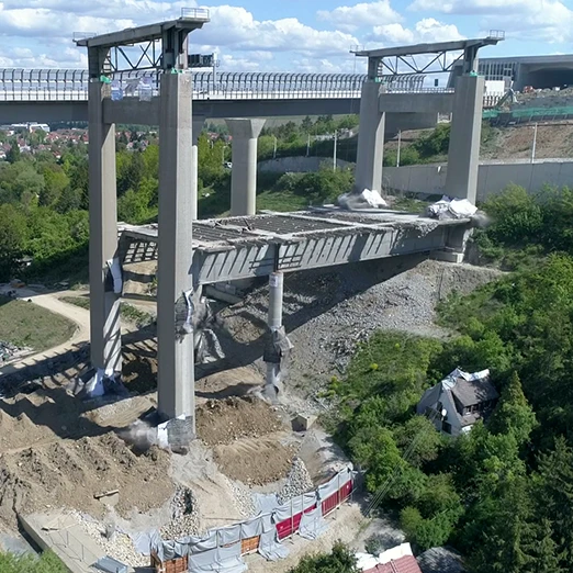 Sprengung Talbrücke in Heidingsfeld - Bild 2